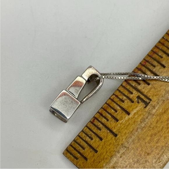 Vtg Gemstone Pendant Necklace 925 Sterling Silver Amethyst Citrine Garnet Box - Picture 8 of 8